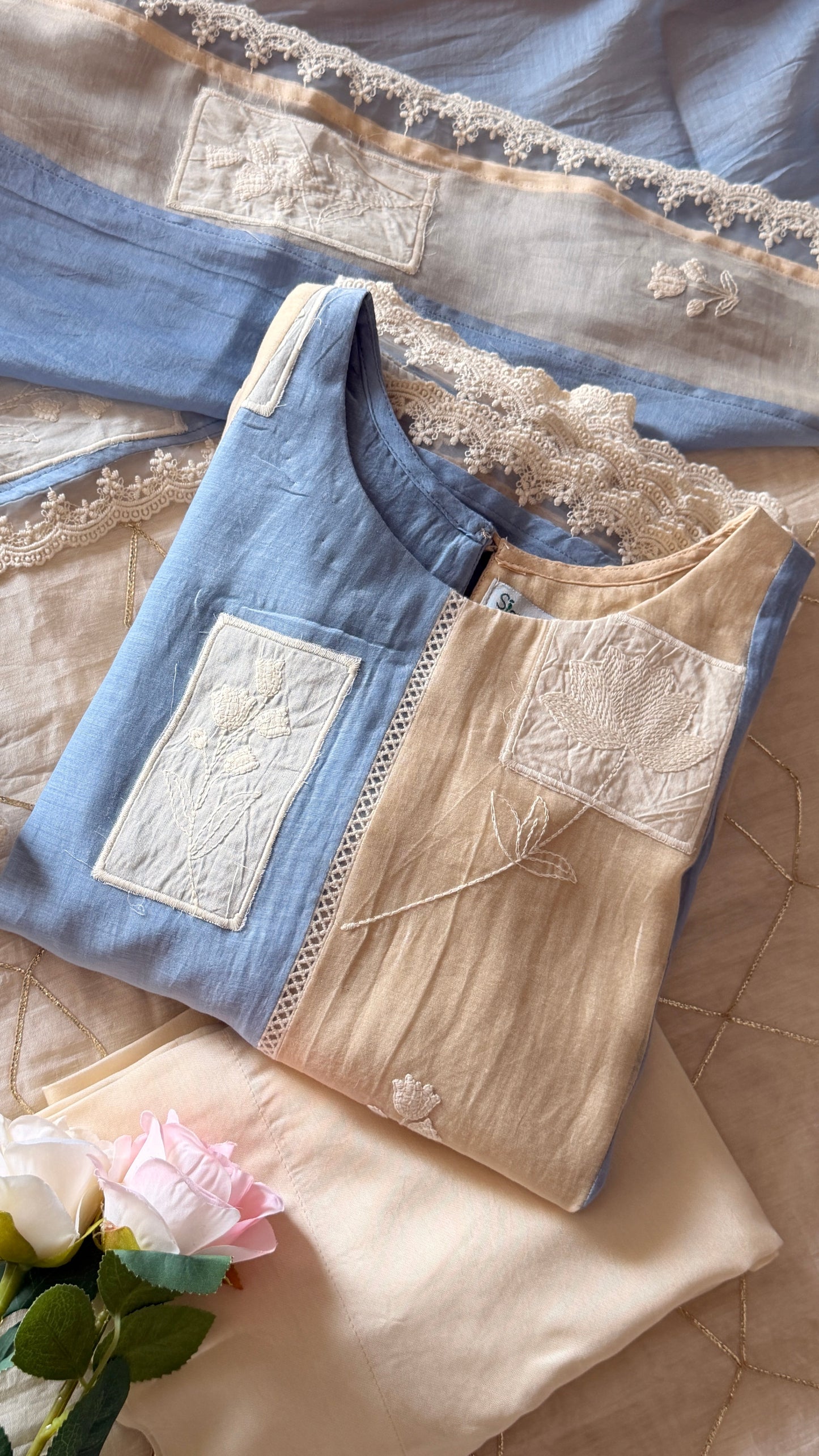 MUTED BLUE BEIGE