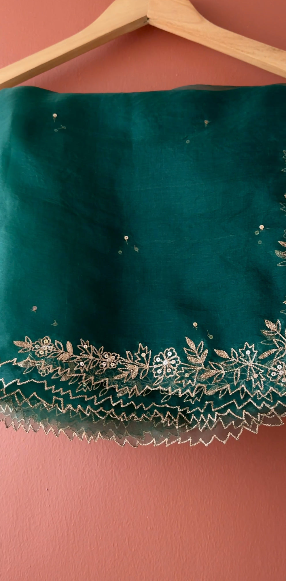 Soul in Green – Chanderi A-Line Suit Set