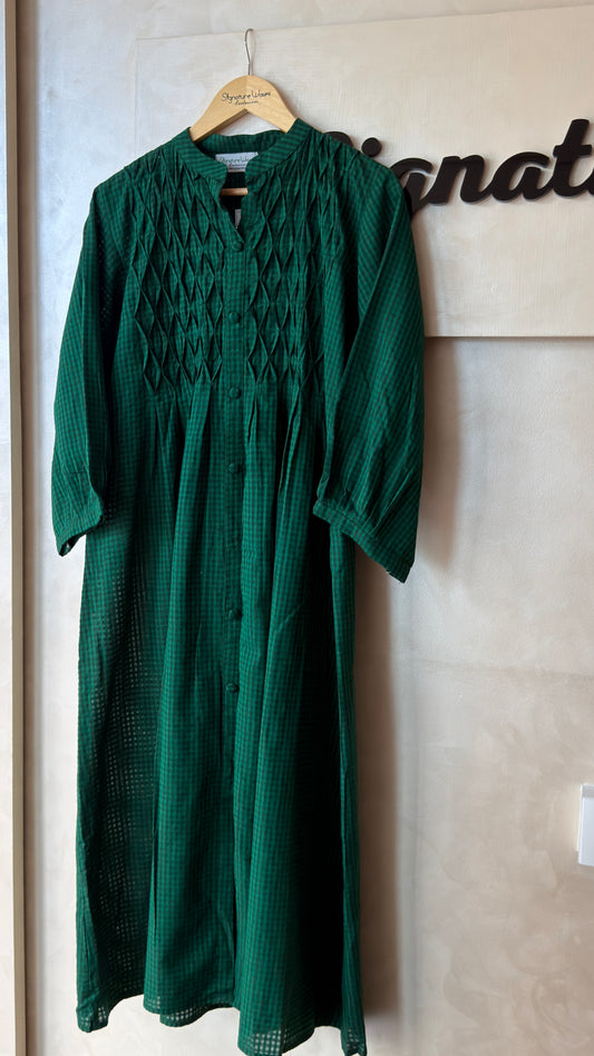 COTTON CHECKS - GREEN