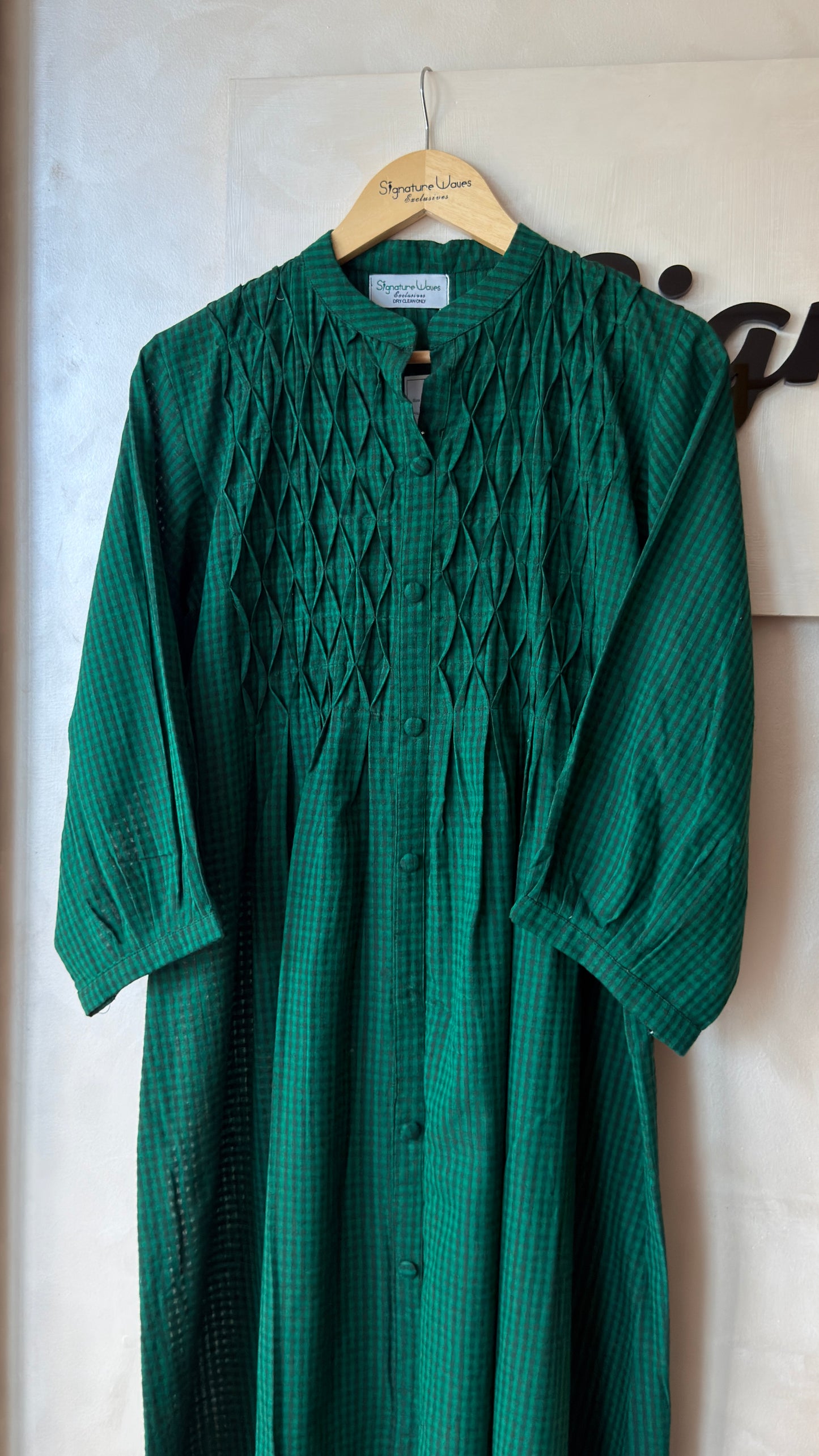 COTTON CHECKS - GREEN
