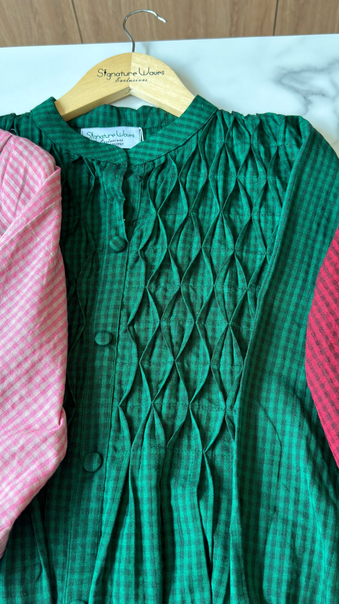 COTTON CHECKS - GREEN