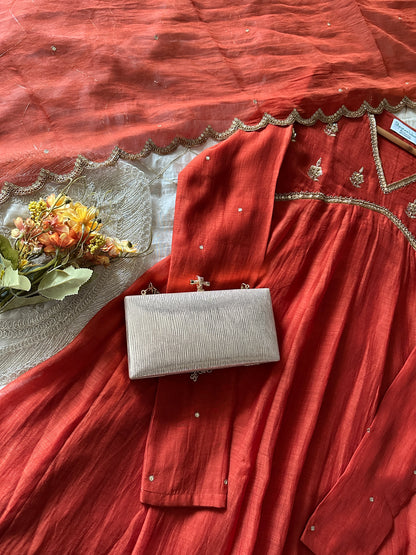 Heerani Anarkali – Handcrafted Elegance in Vibrant Hues